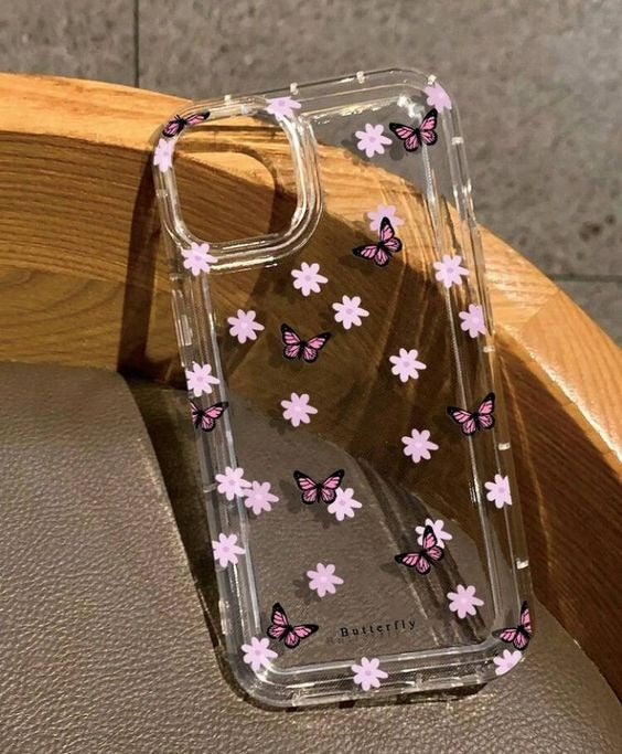 Pink Butterfly Acrylic Case