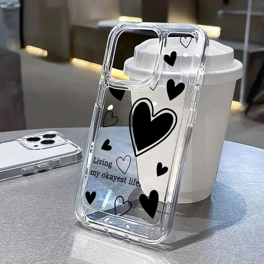 Blacky Hearts Acrylic Case