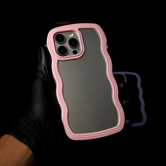 Cute Clear Curly Wave Case Premium Quality